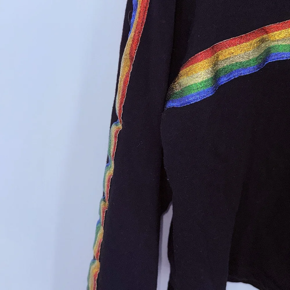 Disney Pullover Sweatshirt Pride 90s Crop 1/4 Zip Xlarge 15-17 Y2k - Picture 2 of 4